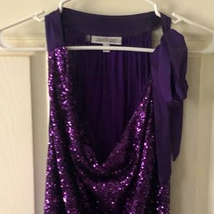 🌺 Jennifer Lopez purple sequin top